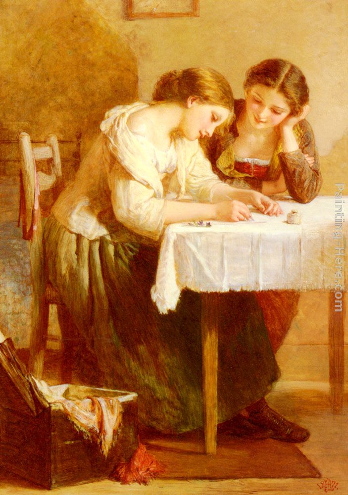 Love Letter painting - Henry Lejeune Love Letter art painting